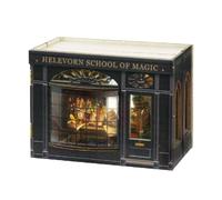 Hxhsgmeh Kit di angolo di libro da fare da soli con puzzle 3D, modello di costruzione, scaffale in legno, fermalibri, giocattolo, Halloween, Natale, regalo di compleanno MINI-110