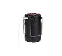 Hxhsgmeh Lampada da campeggio pieghevole nera lampada da campeggio ricaricabile e funzionante a batteria, lampada di emergenza 2 in 1 con torcia elettrica e base magnetica