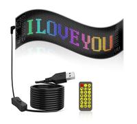 Hxhsgmeh Pannello Matrice LED Schermo Flessibile Programmabile Display IP65 Messaggio Animazione Scorrimento Segno APP Controllo Auto Bar,C
