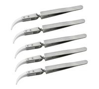 Hxhsgmeh Pinze per saldare elettroniche a punta in ceramica, pinzette per depilare in ceramica antistatica invertita resistente agli acidi, pinze per depilare in ceramica e facile da installare