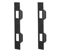 Hxhsgmeh Porta a doppio foro, piastra di rinforzo di fermo robusto per maniglia della porta e cassetta dormiente (2 pezzi, nero) installazione facile