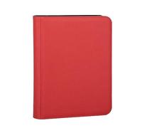 Hxhsgmeh Raccoglitore a caricamento laterale con album di carte con cerniera a pagine fisse, tasche rosse