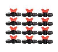 Hxhsgmeh Raccordi Valvola Di Irrigazione Goccia A Goccia 1/2 Po, 12 Pezzi Valvola Di Intercettazione Filo spinato 1/2 Po per Tubo Di Irrigazione 1/2 Po per Sistema Giardino