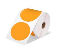Hxhsgmeh Spedizione Etichetta Stampante Etichetta Etichetta Etichetta Rotonda Etichetta Quadrata FAI DA TE Logo Piccola Impresa 2X2 750 Pezzi Arancione Facile da Usare
