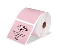Hxhsgmeh Spedizione Etichetta Stampante Etichetta Etichetta Etichetta Rotonda Etichetta Quadrata FAI DA TE Logo Piccola Impresa 3X3 500 Pezzi Rosa Facile da Installare Facile Da Usare