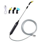 Hxhsgmeh Spruzzatore di irrigazione da giardino elettrico con tubo di 5 metri, ugello di spruzzatura del prato regolabile tramite USB, irrigatore di erbe cattive, signore piante