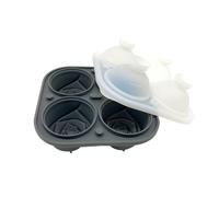 Hxhsgmeh Stampo quadrato di ghiaccio a forma di rosa 3D, vassoi quadrati di ghiaccio per fare 4 gelati giganti a forma di fiore, lavastoviglie grigio, grande macchina per palline di ghiaccio