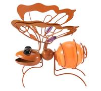 Hxhsgmeh Statua a forma di insetto in ferro solare con luce LED per esterni, impermeabile, da appendere, ornamento per albero per recinzione, cortile, decorazione artistica, facile da installare,