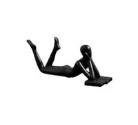 Hxhsgmeh Statua di Lettura Nordica Figurine in Resina Decorazione per Ufficio Scultura Arte Moderna Ornamento Decorazione della Casa Ufficio Artigianato Nero C