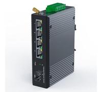 Hxhsgmeh Switch Ethernet Interruttore Ethernet Industriale PoE Gigabit Rail Din 5 porte, Interruttore 4 porte con SFP 10/100/1000Mbps IP40 Uscita 48V Non Gestita