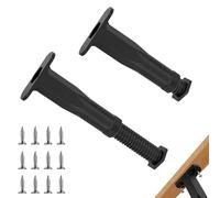 HXHWKEN 2 Pezzi Gambe per Mobili Nera Regolabili Gambe di Supporto per Mobili Piedini per Mobili per Mobile TV Divano Sedia Mobile Bagno