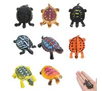 HXHWKEN 8Pcs Giocattoli Modello Tartaruga Mini Tartarughe di plastica Figurine di Animali Oceanici Realistiche per Strumento Didattico Giocattolo per Vasca