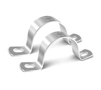 HXJDAM 12 fascette stringitubo a U, 35 mm, acciaio inossidabile, argento