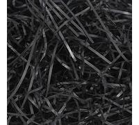 HXJDAM 500 g, materiale di riempimento, regalo per Hamper Shred, carta triturata, riempimento per feste, Hamper, confezione regalo, decorazione, nero, 500 g