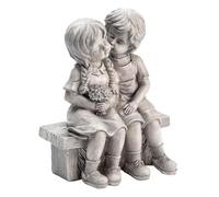 HXLTHINGS Statue da esterno Statua in resina for bambini sulla panchina Sculture decorative