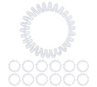 HXMJIED 12 Pezzi Elastici per Capelli a Spirale, Fasce per Capelli a Spirale in Plastica Trasparente, Fasce per Capelli a Spirale con Cavo Telefonico, Elastici per Capelli a Spirale Senza Tracce a Sp