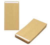 HXMJIED 50 buste in carta kraft, 16,5 x 10 cm, autoadesive per piccoli oggetti, mini buste per semi, denaro, regali in contanti, soldi per cena