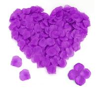 HXMJIED Petali di rosa artificiali in seta, colore viola, per camera da letto, senza sapore, 1000 pezzi