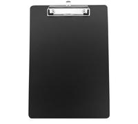 HXMJIED Portablocco A4, Portablocco in plastica nera, Blocco note A4, con clip in metallo, Portablocco A4, Plastica rigida, Portablocco nero Portablocco formato lettera A4 standard, per ufficio, scuo