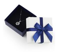 HXMJIED Scatole regalo gioielli con coperchi, 7.5x7.5x3.5cm Bow Jewelry Gift Box, Scatole regalo di gioielli di carta quadrata con fiocco, Scatola regalo con fiocco in carta, Scatola regalo collana
