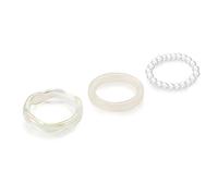 HXNH 3 Pz Minimalista Resina Perline Elastico Impilabile Moda Gioielli Dichiarazione Per Le Donne Ragazze Adolescenti Anelli Impilabili Gioielli Dichiar, Misura unica, come descritto, come descritto