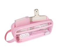 HXNH Astuccio in PVC trasparente resistente all'acqua, grande capacità, per scuola, ufficio, viaggi, organizer essenziale, Multicolore