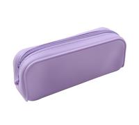 HXNH Astuccio in silicone resistente all'acqua, grande capacità, con cerniera, organizer da viaggio per scuola, ufficio, custodia da viaggio per ragazzi, Viola
