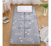 hxoity 5cm Spesso Stampato Materasso Tatami Giapponese Tessuto Spazzolato Morbido Con Doppio Antiscivolo Traspirante Topper Trapuntato Per Dormitorio E Casa Pieghevole Futon Materasso Singolo