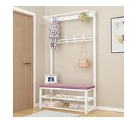 hxoity Appendiabiti Scarpiera E Panca Per Ingresso Con Ripiani Appendiabiti Resistente Con Ripiano Porta Scarpe Ripiani A 2 Livelli Aggiunge Spazio Immediato All'armadio