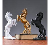 hxoity Elegante Scultura di Cavallo in Resina per Decorare La Casa E L'Ufficio Statuetta Unica E Regalo Perfetto per Gli Amanti Dell'equitazione Statua Equestre Arredamento Moderno per La Casa