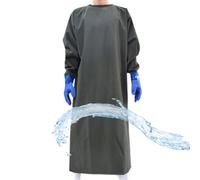 hxoity Grembiule Impermeabile Maniche Lunghe Rivestito In PVC Con Guanti | Lacci Posteriori Regolabili, Pulizia Semplice, Resiste A Oli E Acidi, Protezione Completa Delle Braccia
