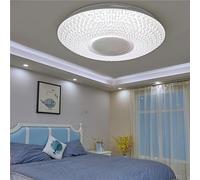 hxoity Plafoniere A LED In Cristallo Con Telecomando E APP Moderna Lampada Da Soffitto RGB Con 3 Altoparlanti Bluetooth Camera Da Letto, Soggiorno, Bagno Paralume Impermeabile Con Cielo Stellato