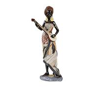 hxoity Statua di Donna Africana Statuetta in Resina Realizzata A Mano per Decorazioni Etniche E Accenti di Arte Tribale Scultura Femminile Unica in Stile Primitivo