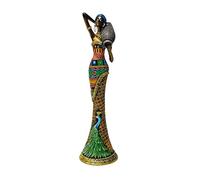 hxoity Statua di Donna Africana Statuetta in Resina Realizzata A Mano per Decorazioni Etniche E Accenti di Arte Tribale Scultura Femminile Unica in Stile Primitivo