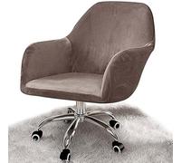 HXOUTGKP Coprisedia Girevole Spessa per Computer, Coprisedia da 1/2/4 Sedie, Coprisedia con Schienale Alto, Copripoltrona con Braccioli Altamente Elasticizzati/C/2Pcs