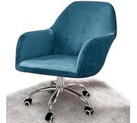 HXOUTGKP Coprisedia Girevole Spessa per Computer, Coprisedia da 1/2/4 Sedie, Coprisedia con Schienale Alto, Copripoltrona con Braccioli Altamente Elasticizzati/e/4Pcs