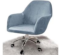 HXOUTGKP Coprisedia Girevole Spessa per Computer, Coprisedia da 1/2/4 Sedie, Coprisedia con Schienale Alto, Copripoltrona con Braccioli Altamente Elasticizzati/D/2Pcs