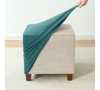 HXOUTGKP Coprisedile Quadrato per Pouf, Copripouf da Esterno Piccolo/Con Fondo Elastico/F/40 * 35Cm