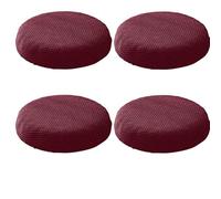 HXOUTGKP Grey Round Stool Cover, 4/1Pcs Round Bar Stool Covers, Washable Easy Soft And Durable, For 9.8-13.7In/25-35Cm Round Stool Square Stool/F/4Pcs