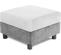HXOUTGKP Square Ottoman Slipcover Stretch Foot Stool Cover Non Slip Footstool Protector Covers 40 * 40/45 * 45Cm Dustproof/13 @/35 * 35 cm