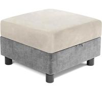 HXOUTGKP Square Ottoman Slipcover Stretch Foot Stool Cover Non Slip Footstool Protector Covers 40 * 40/45 * 45Cm Dustproof/9@/65 * 65 cm
