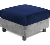 HXOUTGKP Square Ottoman Slipcover Stretch Foot Stool Cover Non Slip Footstool Protector Covers 40 * 40/45 * 45Cm Dustproof/12@/50 * 50 cm
