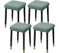 HXOUTGKP Stretch Ottoman Cover Rectangle,Ottoman Storage Bench Protector Covers For Living Room/Light Green/4Pcs