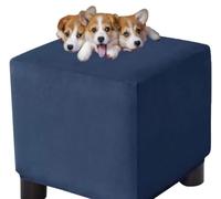 HXOUTGKP Stretch Square Slipcovers Jacquard Ottoman Footstool Protect Cover Washable/#13/105 * 105 cm