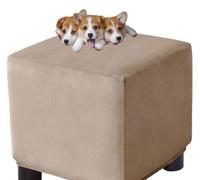 HXOUTGKP Stretch Square Slipcovers Jacquard Ottoman Footstool Protect Cover Washable/#16/100 * 100 cm