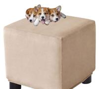 HXOUTGKP Stretch Square Slipcovers Jacquard Ottoman Footstool Protect Cover Washable/#19/100 * 100 cm