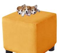 HXOUTGKP Stretch Square Slipcovers Jacquard Ottoman Footstool Protect Cover Washable/#26/100 * 100 cm