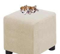 HXOUTGKP Stretch Square Slipcovers Jacquard Ottoman Footstool Protect Cover Washable/#3/90 * 90 cm
