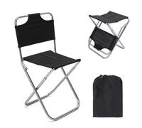 HXPKKX KANGYEBAIHUODIAN Adatto for sedia da pesca pieghevole portatile con schienale, multifunzionale for esterni, sgabello pieghevole in lega di alluminio, forniture for campeggio