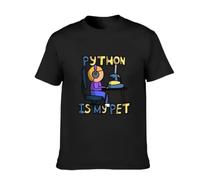HXRUIAV Python is My Pet T-Shirt Plus Sizes Mens Plain Shirts